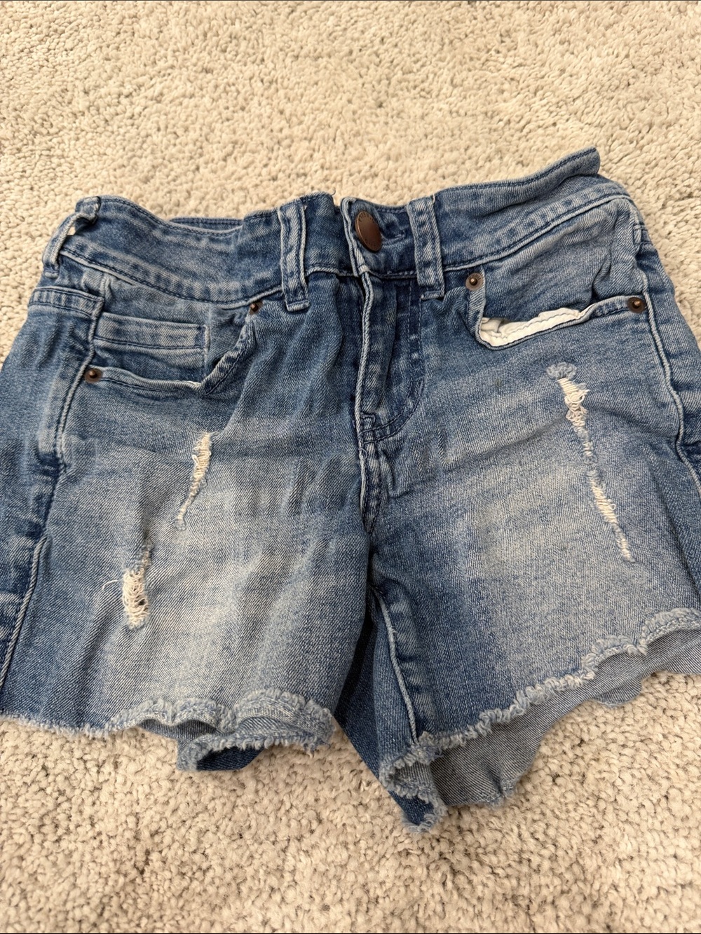 O'Neill Light Blue Distressed Denim Kids' Shorts